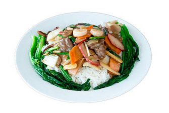 Arroz combinación estilo chino